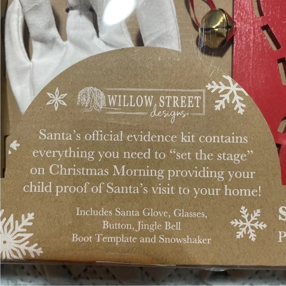 NEW Willow Street Designs Santa Clause Evidence Kit - Proof of Magical Visit